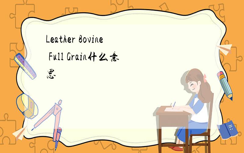 Leather Bovine Full Grain什么意思