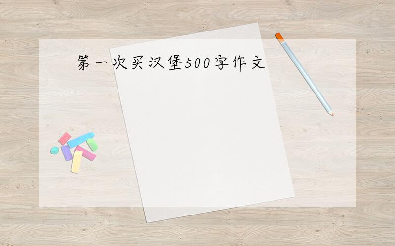 第一次买汉堡500字作文