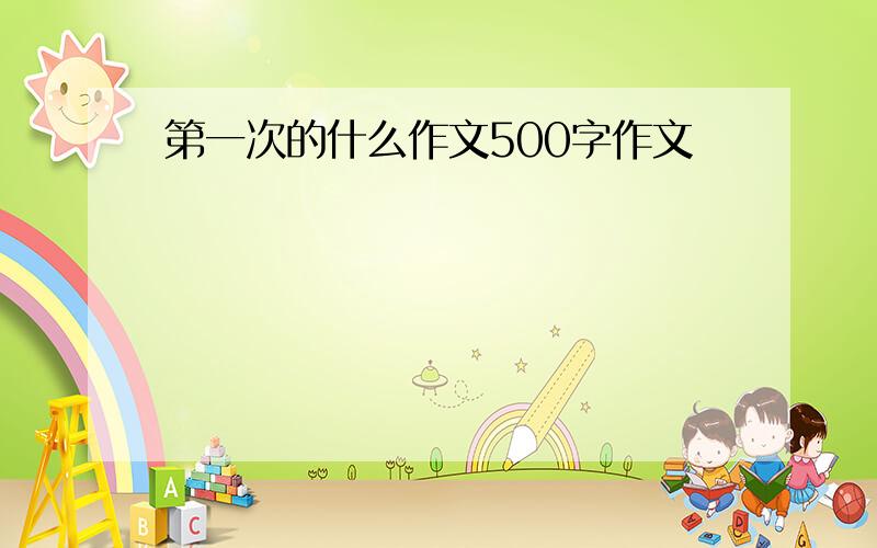 第一次的什么作文500字作文