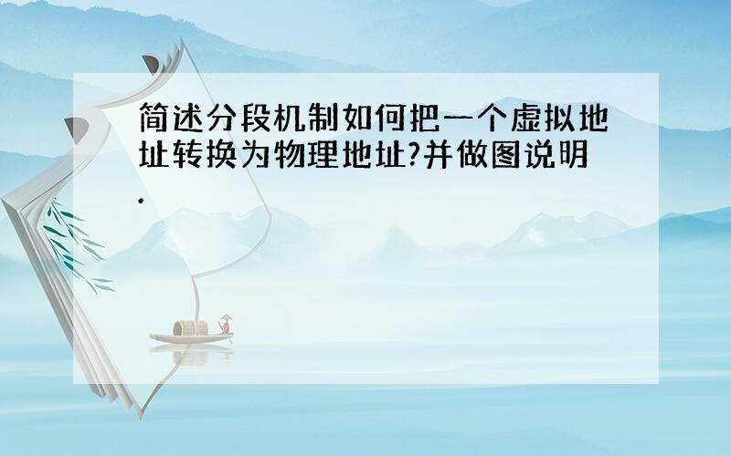 简述分段机制如何把一个虚拟地址转换为物理地址?并做图说明.