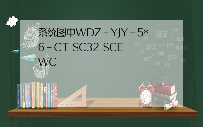 系统图中WDZ-YJY-5*6-CT SC32 SCE WC