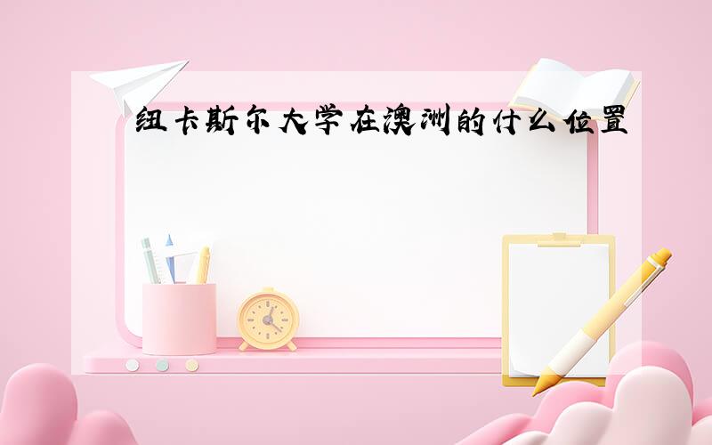 纽卡斯尔大学在澳洲的什么位置