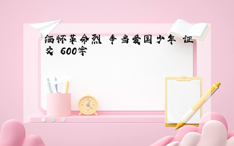 缅怀革命烈 争当爱国少年 证文 600字