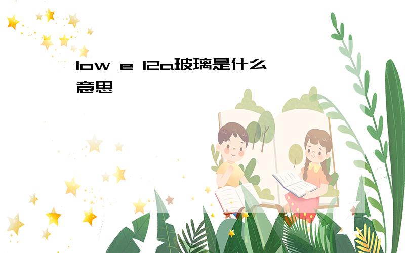 low e 12a玻璃是什么意思