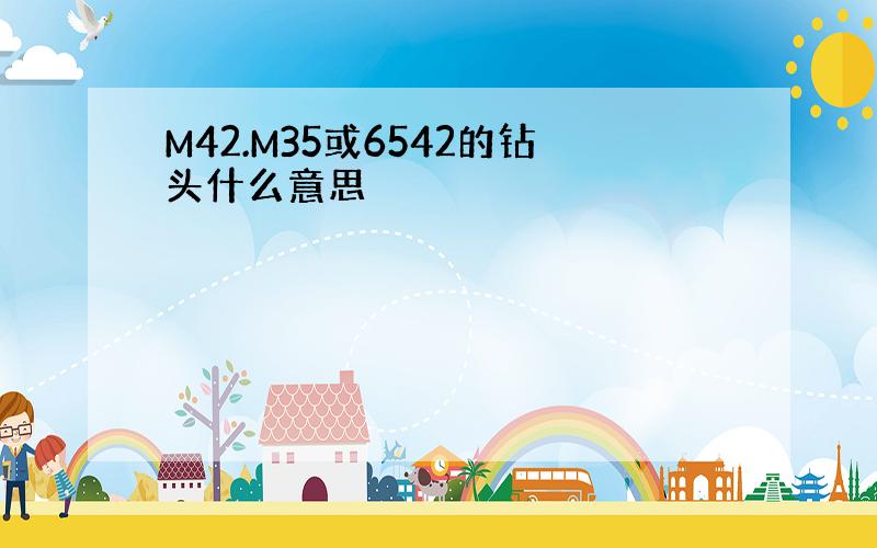 M42.M35或6542的钻头什么意思