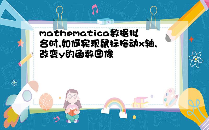 mathematica数据拟合时,如何实现鼠标拖动x轴,改变y的函数图像