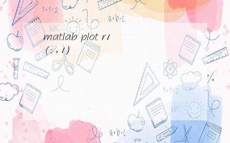 matlab plot r1(:,1)