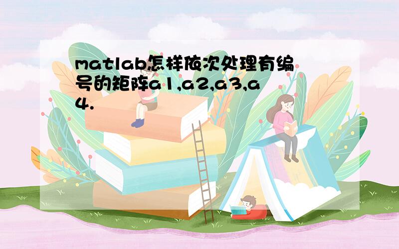 matlab怎样依次处理有编号的矩阵a1,a2,a3,a4.