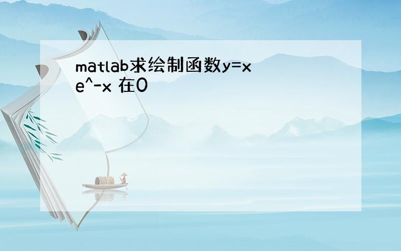 matlab求绘制函数y=xe^-x 在0