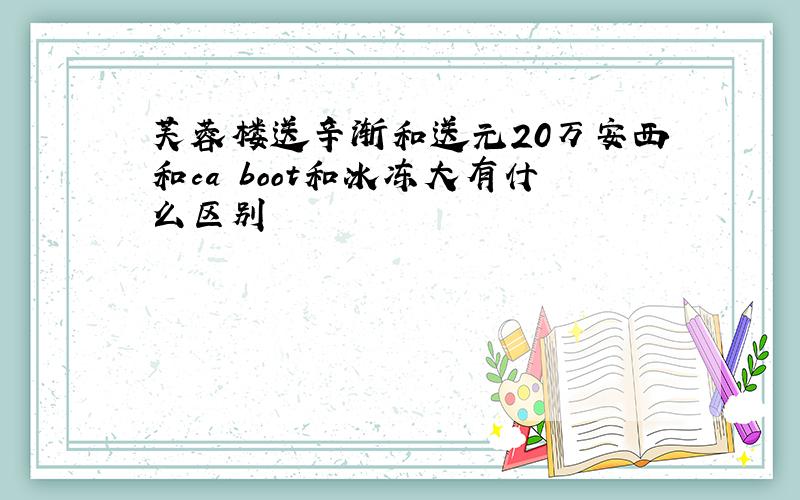 芙蓉楼送辛渐和送元20万安西和ca boot和冰冻大有什么区别