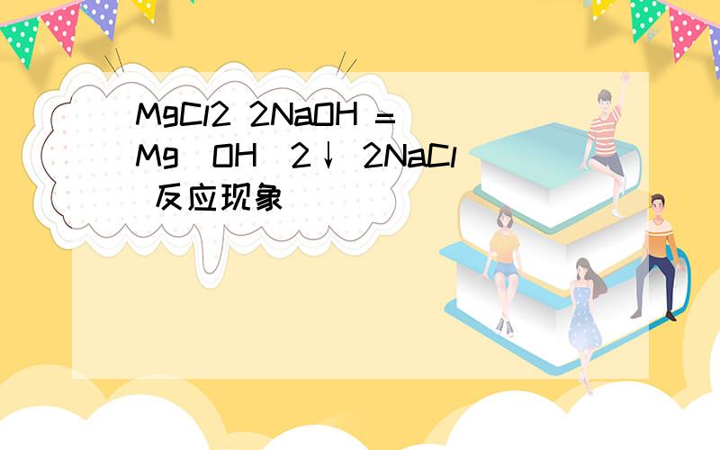 MgCl2 2NaOH = Mg(OH)2↓ 2NaCl 反应现象