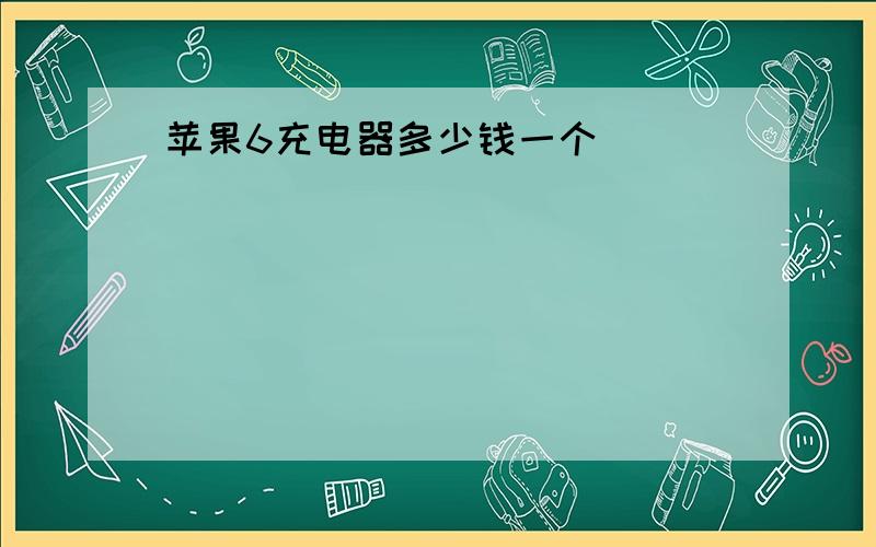 苹果6充电器多少钱一个