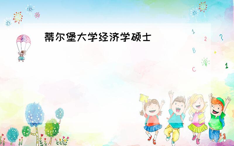 蒂尔堡大学经济学硕士