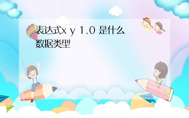 表达式x y 1.0 是什么数据类型