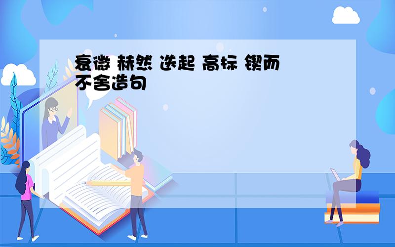 衰微 赫然 迭起 高标 锲而不舍造句