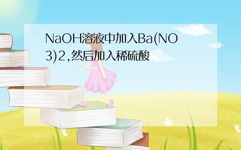 NaOH溶液中加入Ba(NO3)2,然后加入稀硫酸