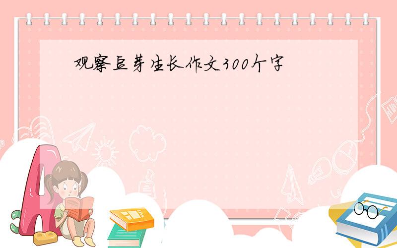 观察豆芽生长作文300个字