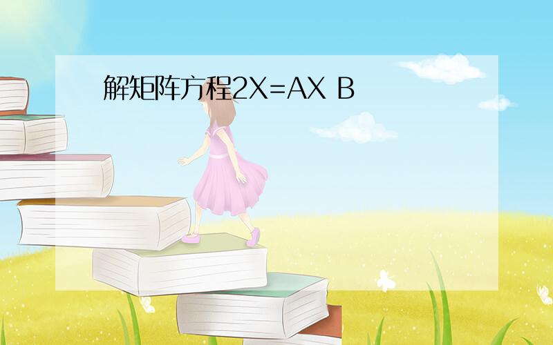 解矩阵方程2X=AX B