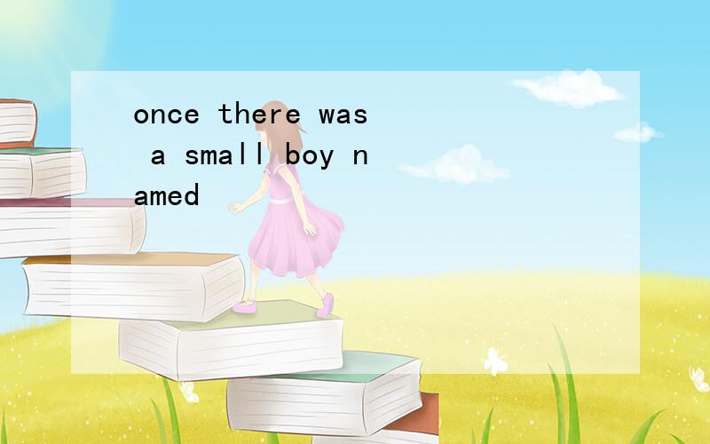 once there was a small boy named