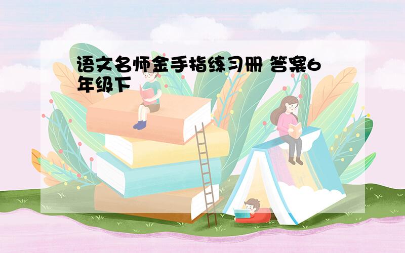 语文名师金手指练习册 答案6年级下