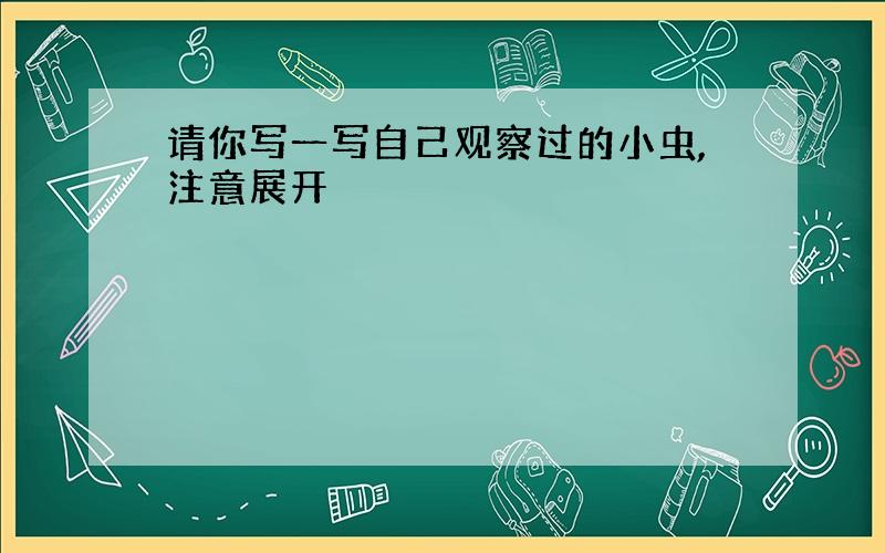 请你写一写自己观察过的小虫,注意展开