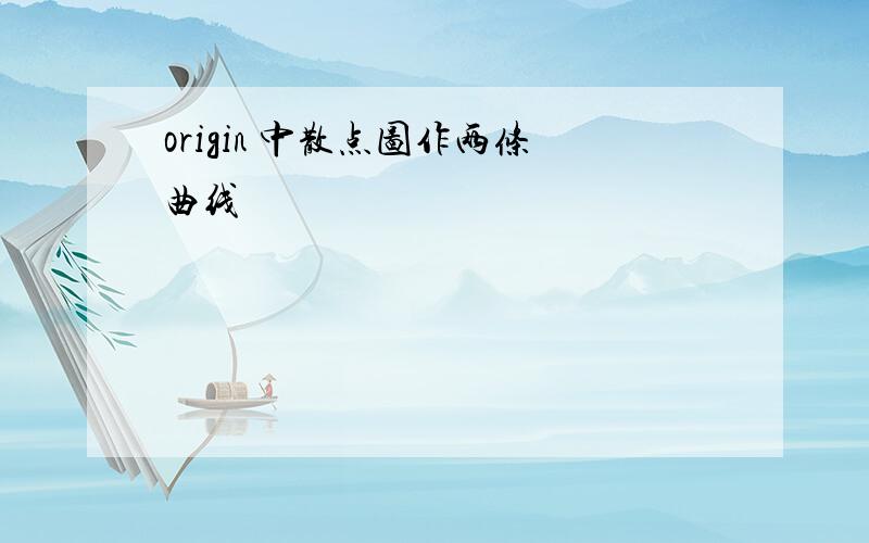 origin 中散点图作两条曲线