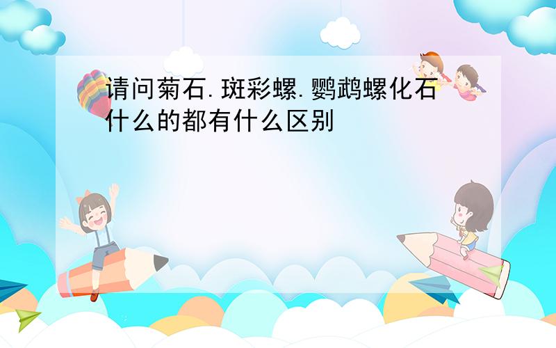 请问菊石.斑彩螺.鹦鹉螺化石什么的都有什么区别