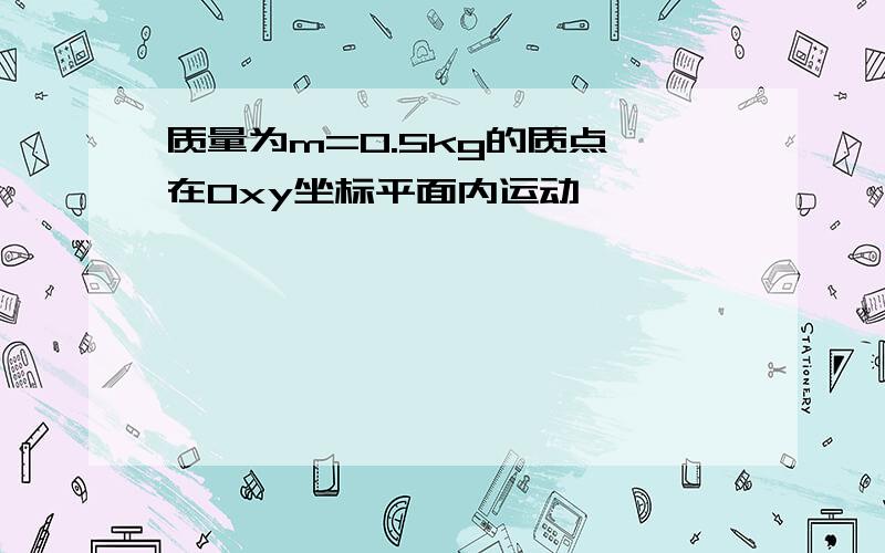 质量为m=0.5kg的质点,在Oxy坐标平面内运动