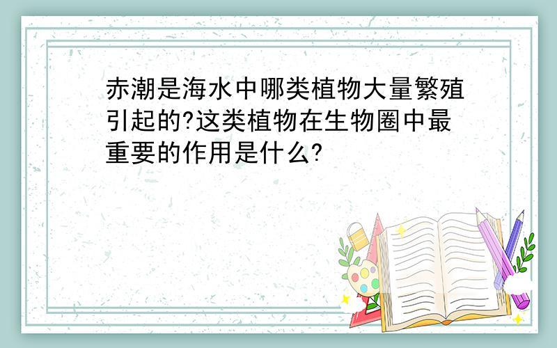 赤潮是海水中哪类植物大量繁殖引起的?这类植物在生物圈中最重要的作用是什么?