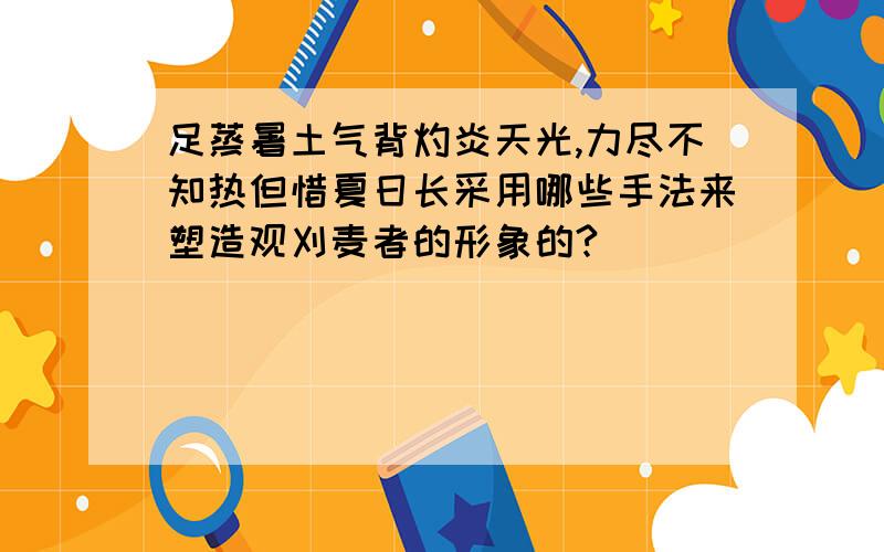 足蒸暑土气背灼炎天光,力尽不知热但惜夏日长采用哪些手法来塑造观刈麦者的形象的?