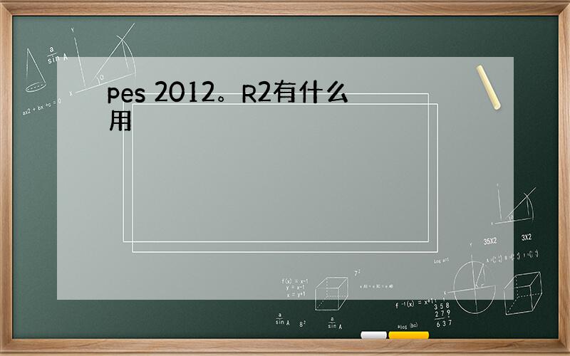 pes 2012。R2有什么用