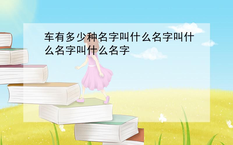 车有多少种名字叫什么名字叫什么名字叫什么名字