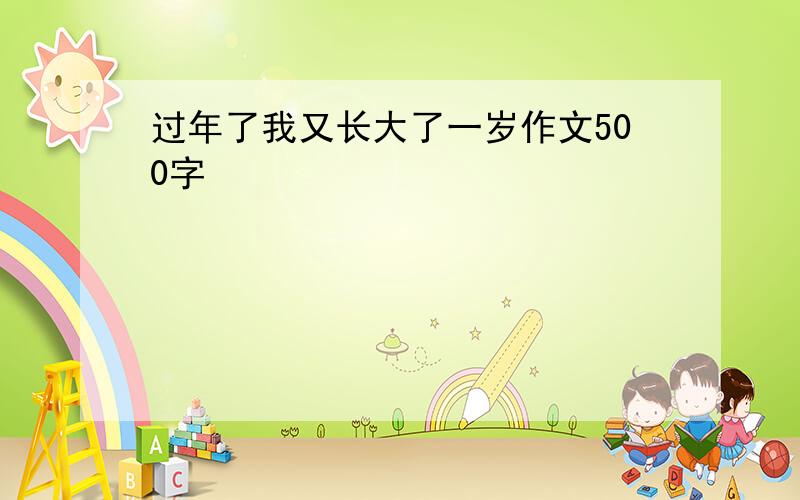 过年了我又长大了一岁作文500字