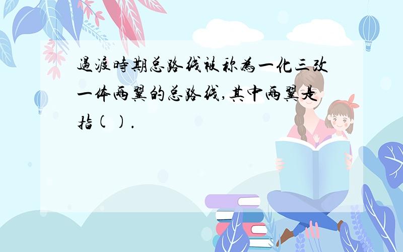 过渡时期总路线被称为一化三改一体两翼的总路线,其中两翼是指().