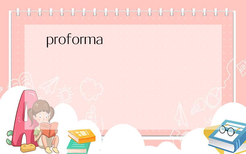 proforma