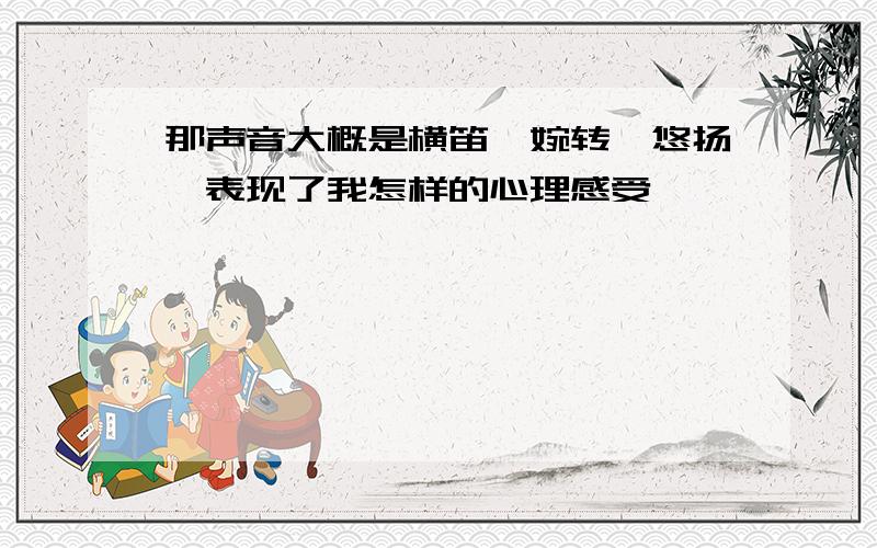 那声音大概是横笛,婉转,悠扬,表现了我怎样的心理感受