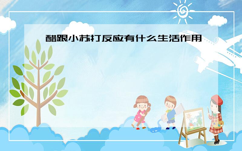 醋跟小苏打反应有什么生活作用