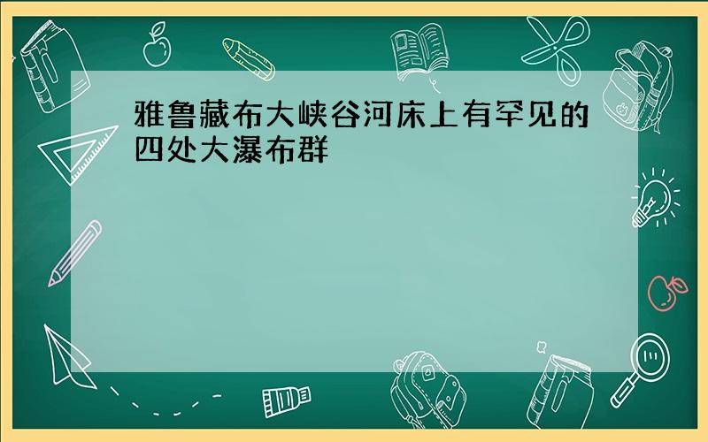 雅鲁藏布大峡谷河床上有罕见的四处大瀑布群