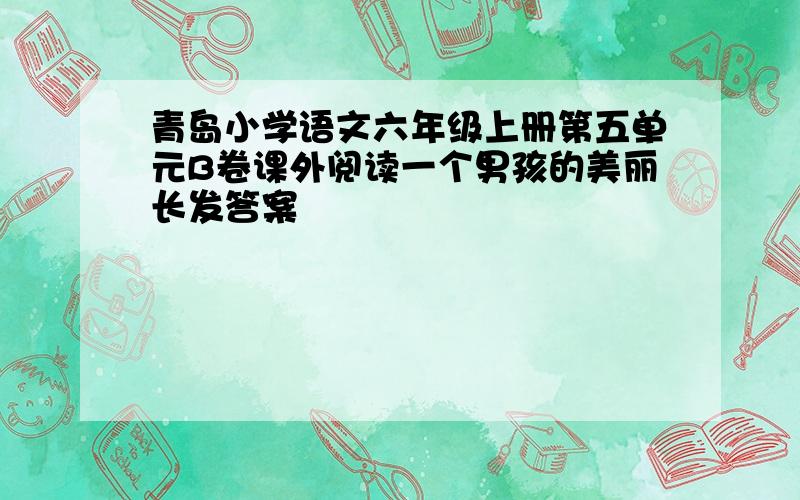 青岛小学语文六年级上册第五单元B卷课外阅读一个男孩的美丽长发答案