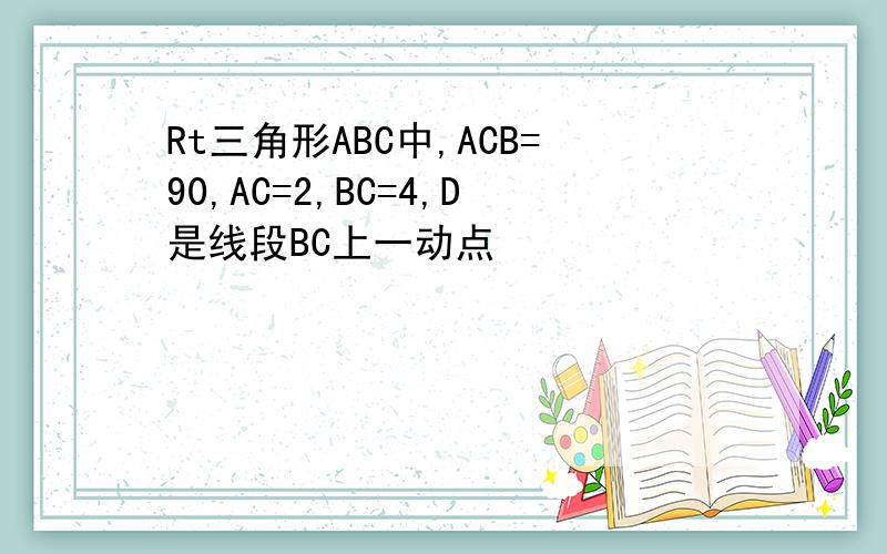 Rt三角形ABC中,ACB=90,AC=2,BC=4,D是线段BC上一动点