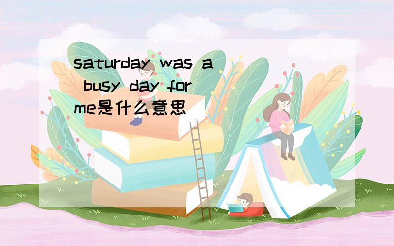 saturday was a busy day for me是什么意思