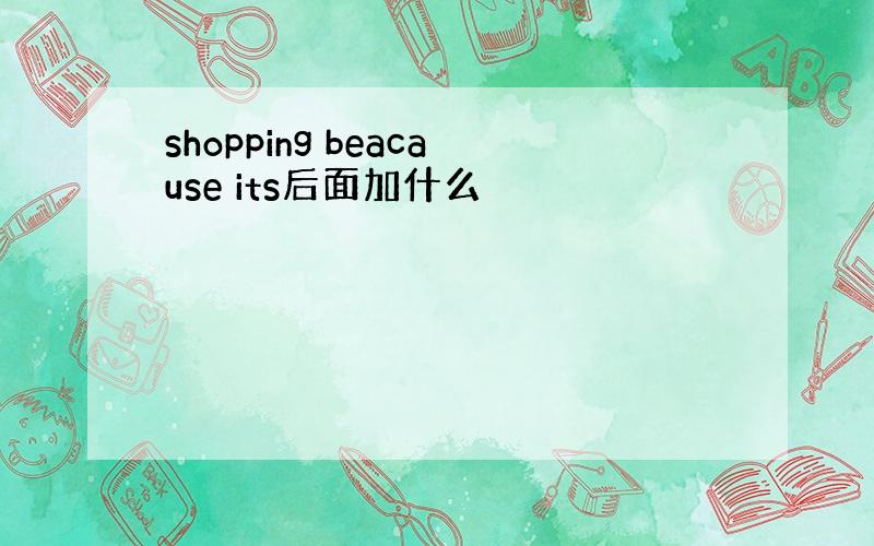 shopping beacause its后面加什么