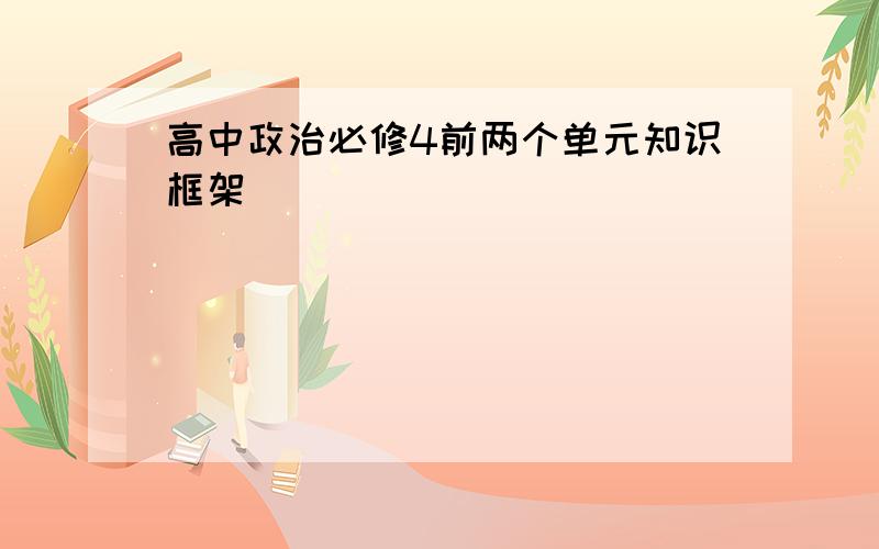 高中政治必修4前两个单元知识框架