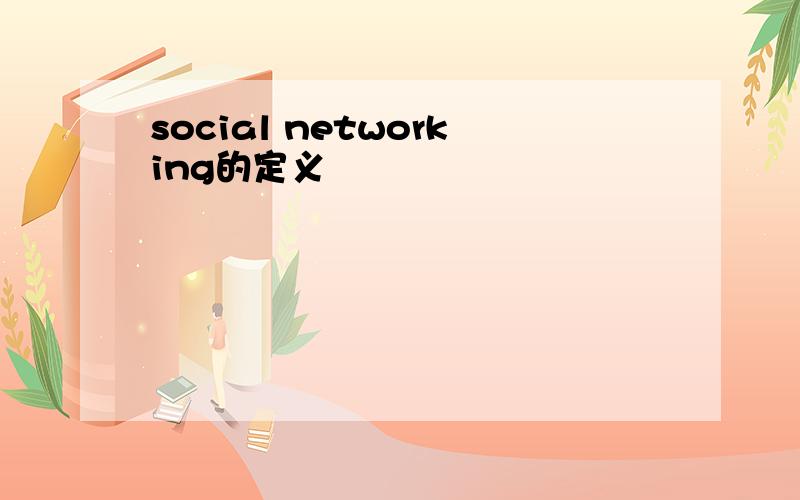 social networking的定义