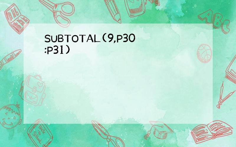 SUBTOTAL(9,P30:P31)