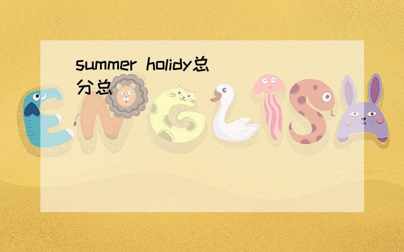 summer holidy总分总