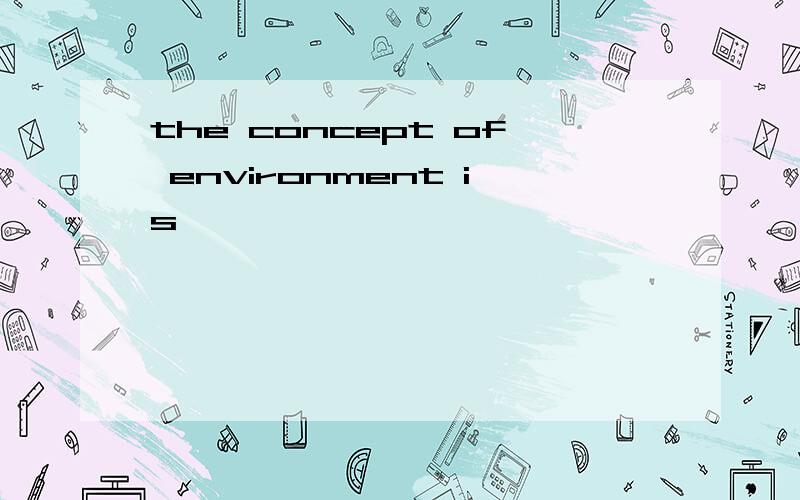 the concept of environment is