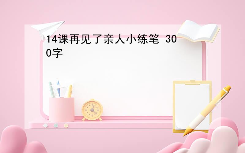 14课再见了亲人小练笔 300字