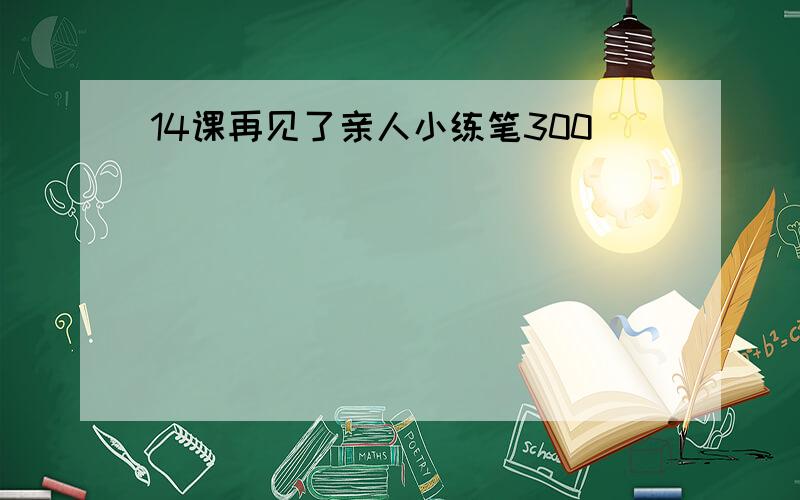 14课再见了亲人小练笔300