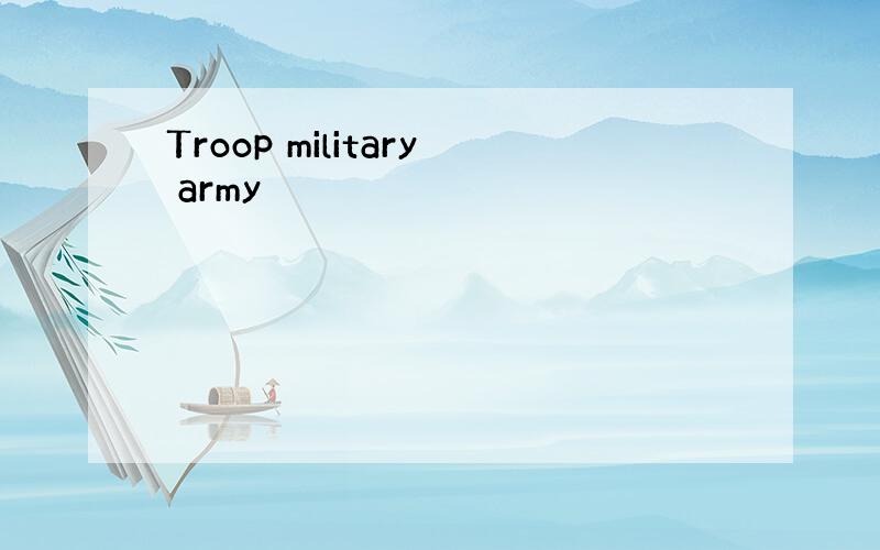 Troop military army